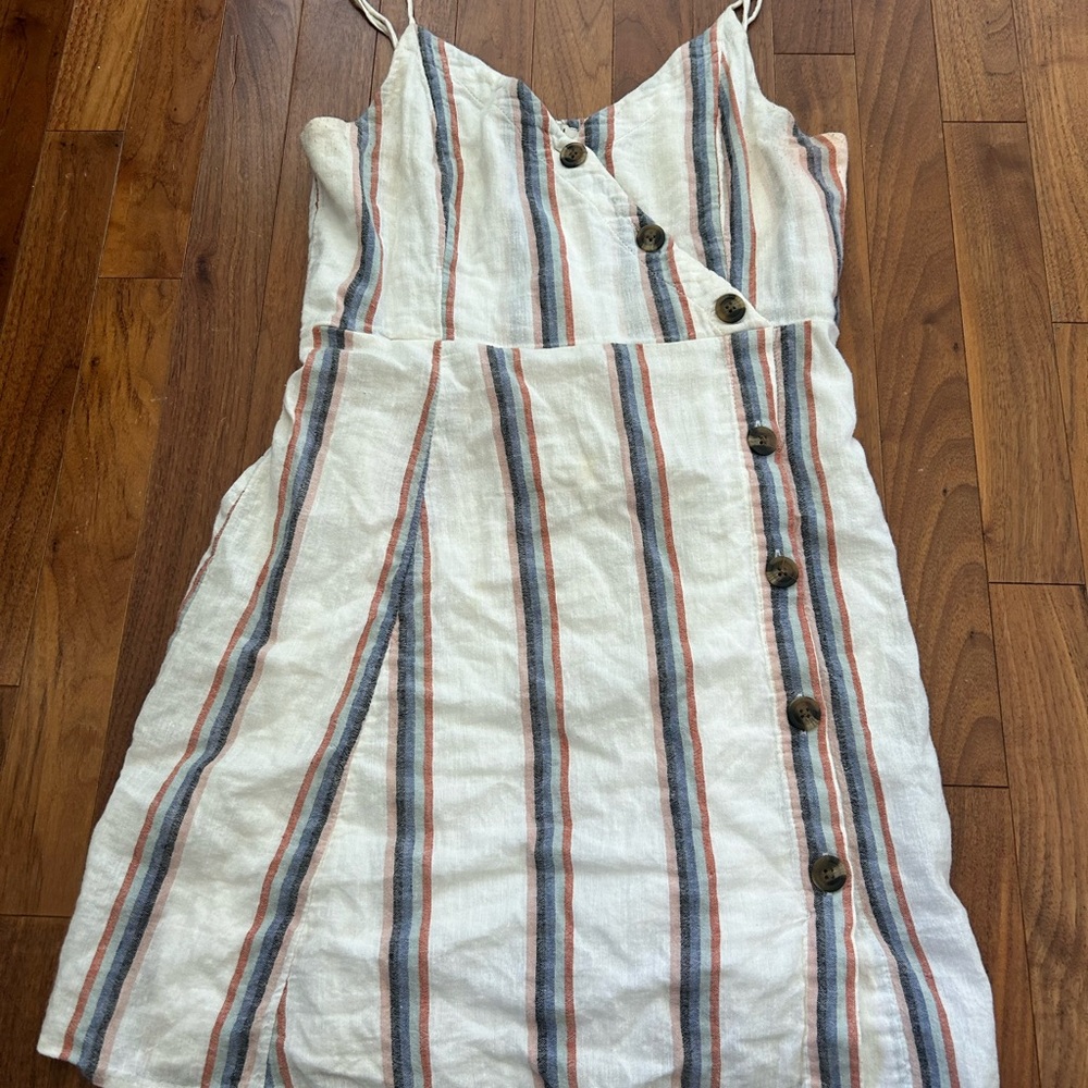 Striped Button-Down Dress